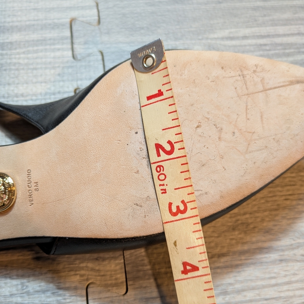 Women's Veronica Beard Casie Slingback Pump, Black, Gold Hardware, EUC 8M no box - Picture 11 of 14